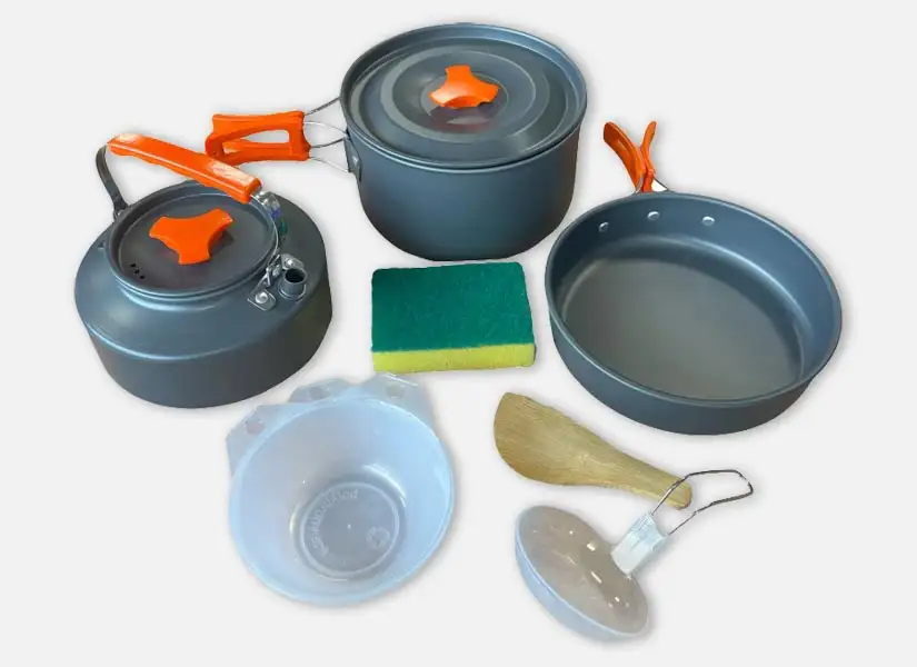 Camping Cookware Set 3pcs with Accessories