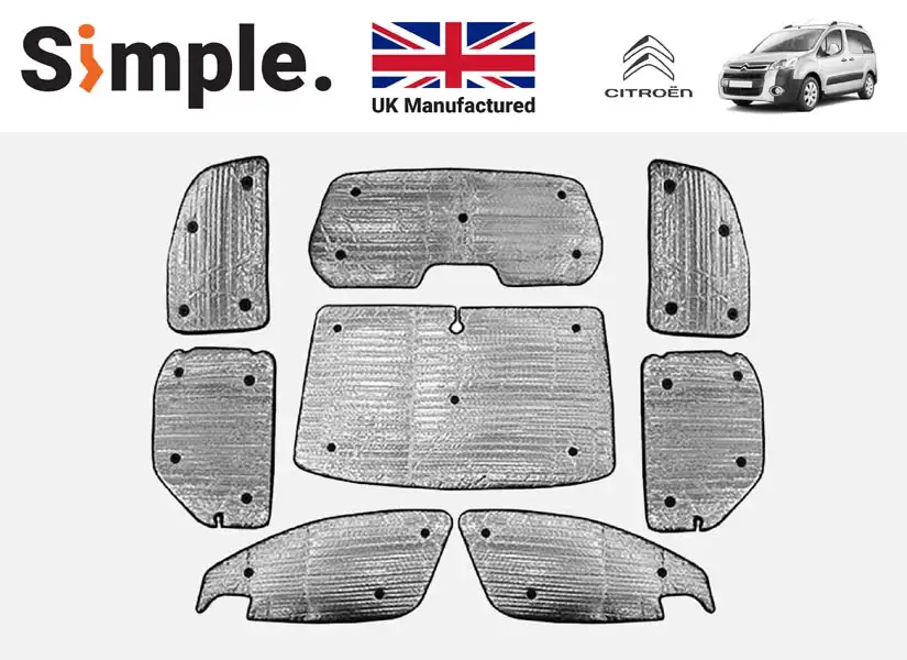Citroen Berlingo MK2 2008-2018 Thermal Window Blinds Set