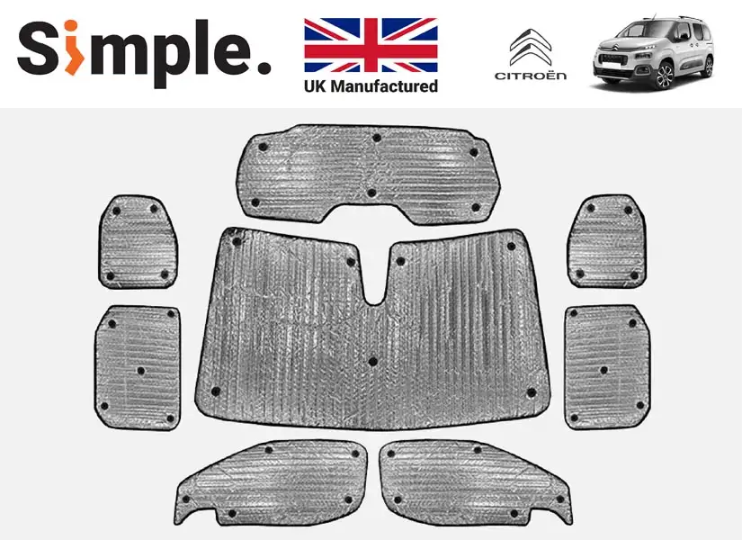Citroen Berlingo MK3 2018-present Thermal Window Blinds Set