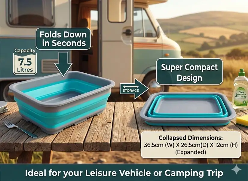 Collapsible Camper Van Washing Up Bowl