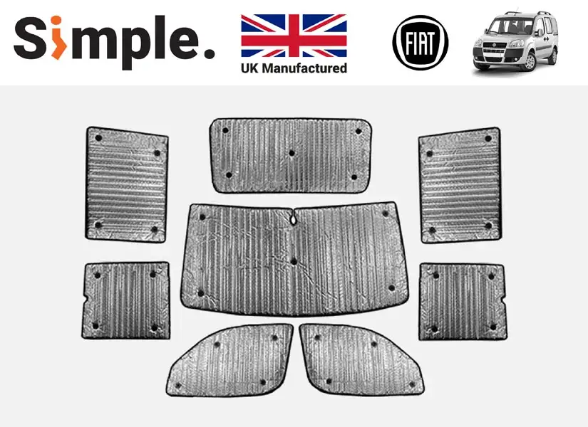 Fiat Doblo MK1 2001-2010 Thermal Window Blinds Set