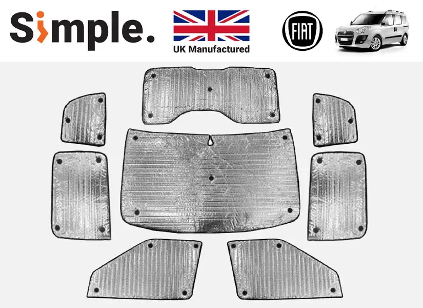 Fiat Doblo MK2 2010-2020 Type 2 Thermal Window Blinds Set