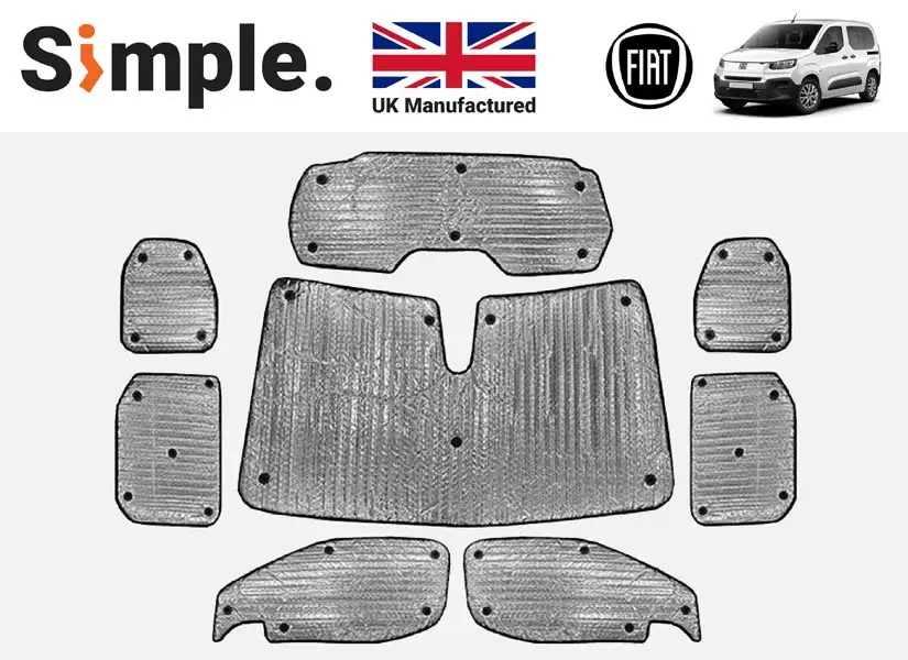 Fiat Doblo MK3 2022-2026 Thermal Window Blinds Set