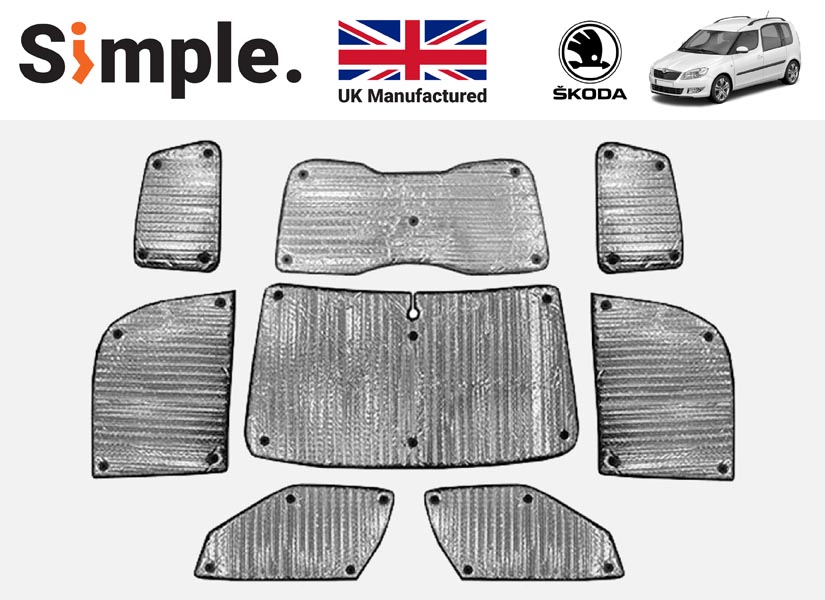 Skoda Roomster 2006-215 Thermal Window Blinds Set