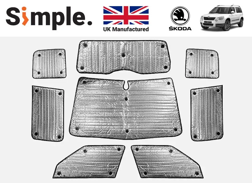 Skoda Yeti 2009-2017 Thermal Window Blinds Set