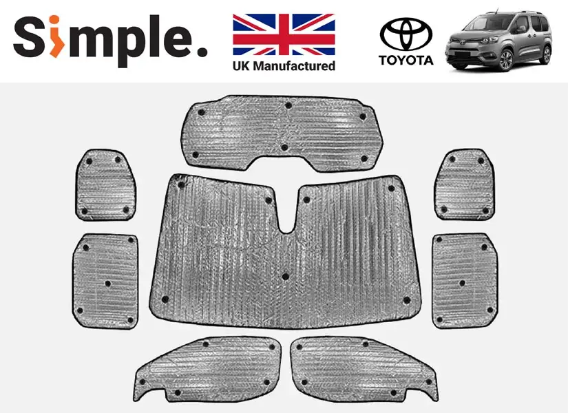 Toyota Proace City Verso 2020-present Thermal Window Blinds Set