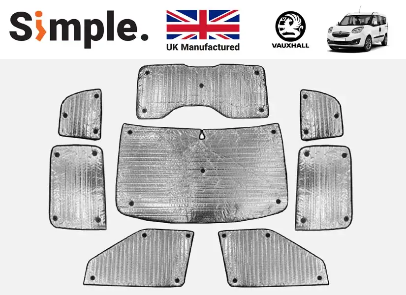 Vauxhall Combo Life 2011-2017 Type 2 Thermal Window Blinds Set