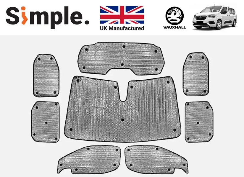 Vauxhall Combo Life XL 2018-present Thermal Window Blinds Set